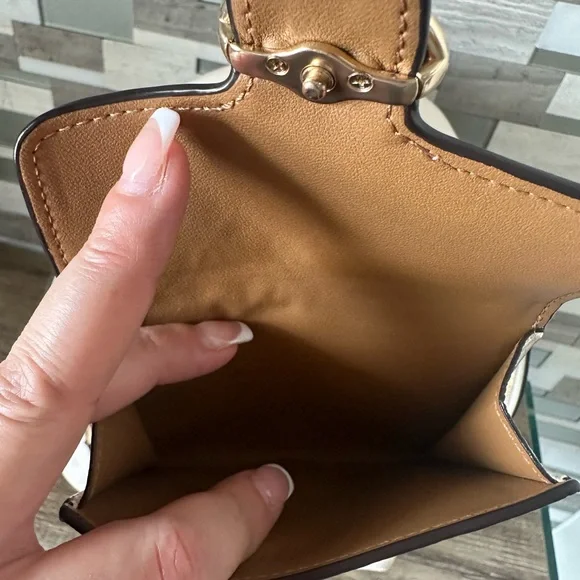 Coach Ivory Mini Backpack with Gold Accents / Bifold Wallet Included - Picture 15 of 16